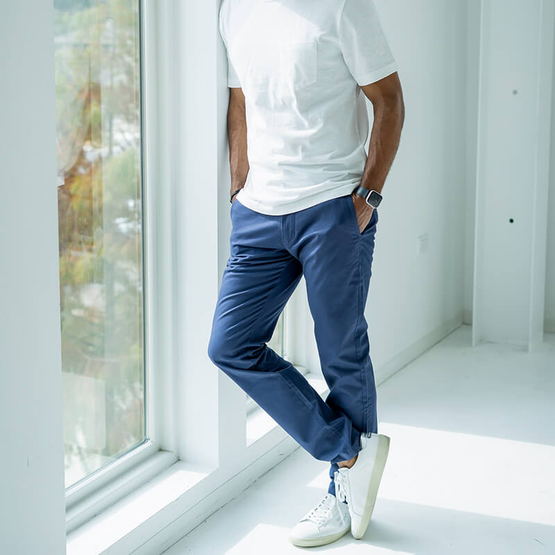 Perk Chinos in Riverside Blue