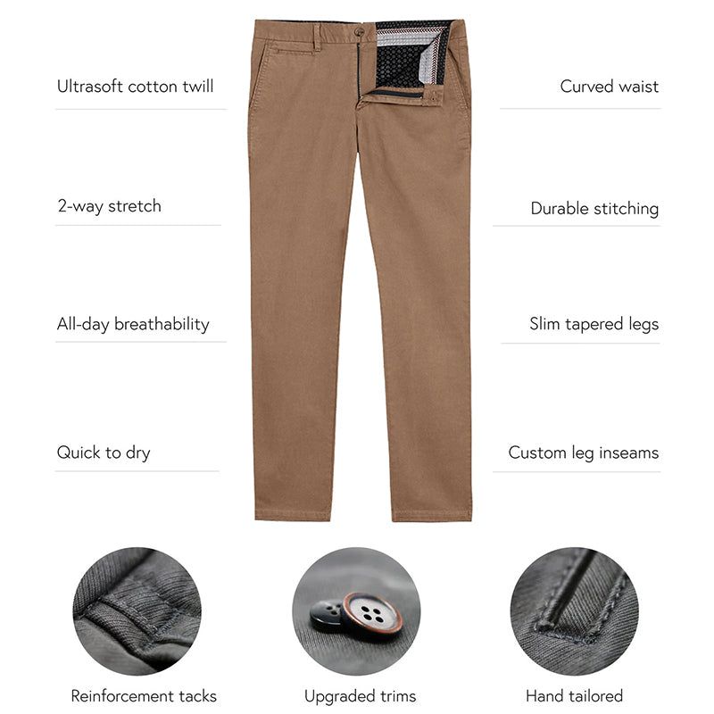 Men's Chino Pants in Smooth Oak